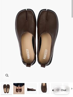 RABOESY Tabi Ballet Flats Brown